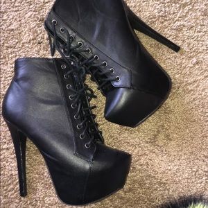 Black Platform Booties